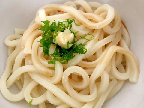 大葉と生姜のぶっかけうどん